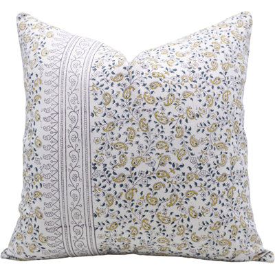 Housse de coussin à la main à motif de bohème à motif de blocs de canapés à motif de coussins de canapé de style artisanal, art indien (Kudrat). 