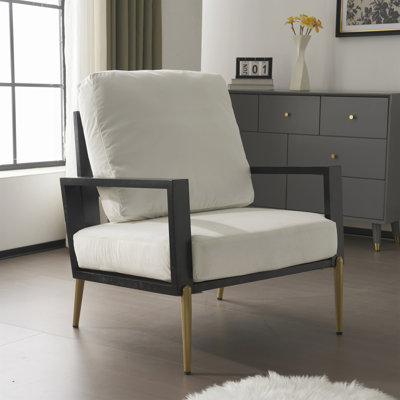 Reynold Low Back Upholstered Accent Armchair