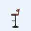 Ensemble de 2 tabourets de bar pivotants réglables de 24,5 à 33,5 po, structure en bois cintré avec similicuir et repose-pieds-1436287317