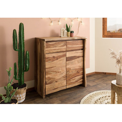 100cm Wide 2 Drawer Solid Wood Highboard