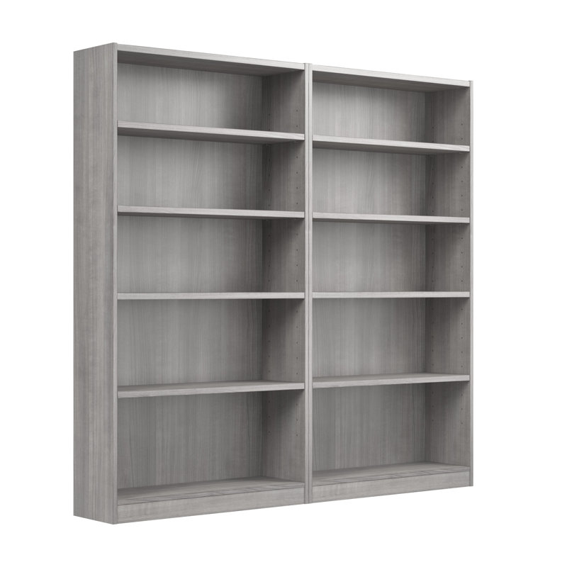Doyno 71.46" H Manufactured Wood Standard Bookcase, Platinum Gray