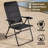 Adjustable Ergonomic Backrest Foldable Reclining Patio Chair for Bistro and Backyard-199049836