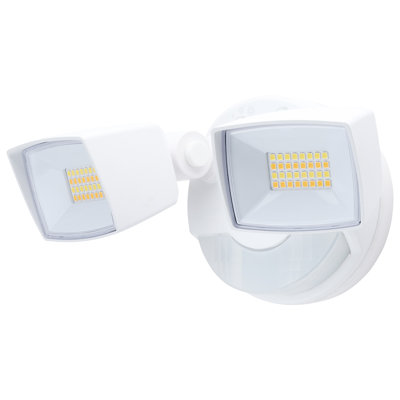 LED Security Light with Nightlight PIR Sensor Dual Head Field Selectable