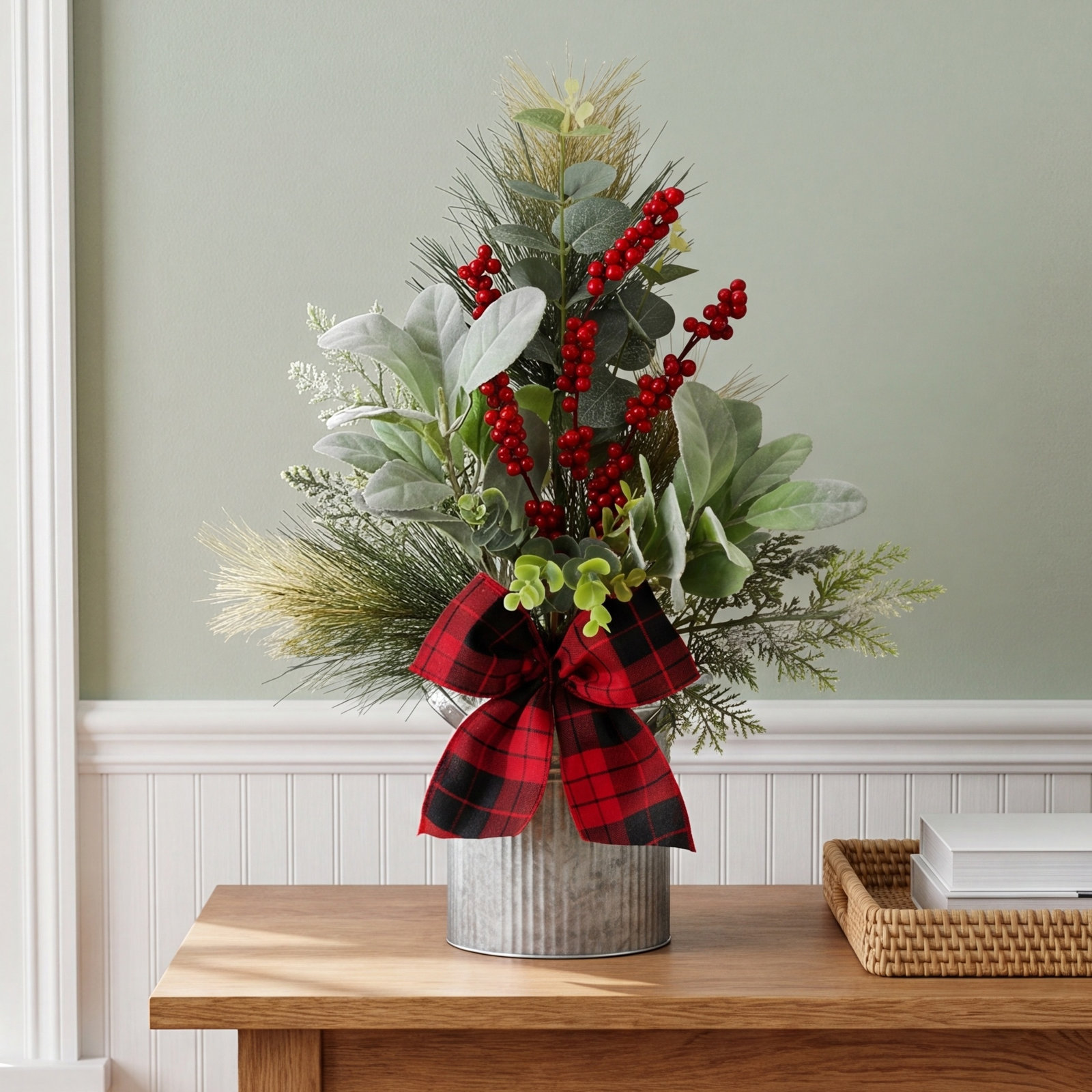 20'' Faux Pine Plant in Decorative Vase