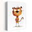 Grumpy Cartoon Tiger Contemporary Cat Tiger Wall Art Print by Mathieu - Wrapped Canvas Print-1018216622