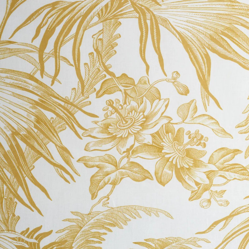 Schumacher x Jill Lasersohn Toile Tropique Fabric, Gold