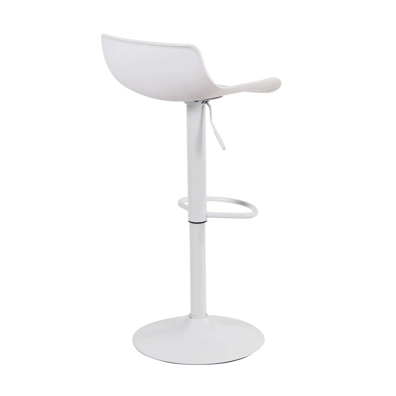 Kieralee Swivel Adjustable Height Counter Stool, White