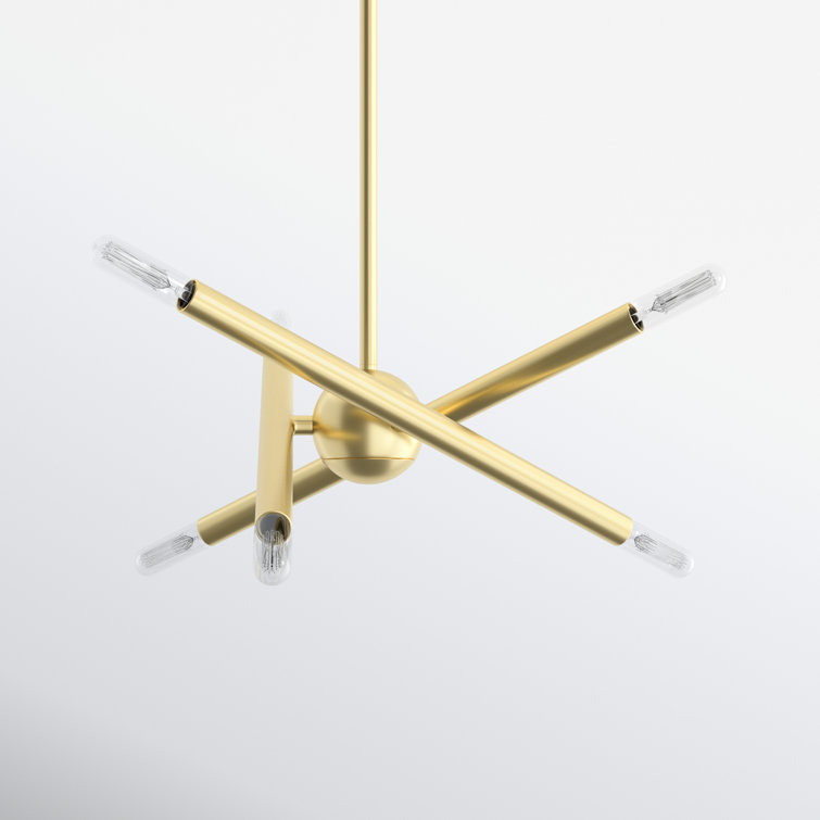 Poco 6 Light Metal Dimmable Chandelier