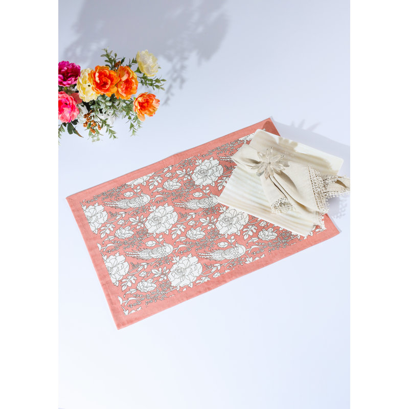 Napperons en coton Peach Blossom