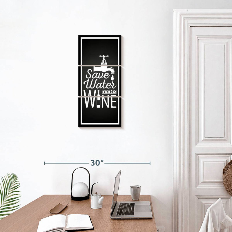 Save Water Drink Wine Wall Sign, 27" H x 12" W