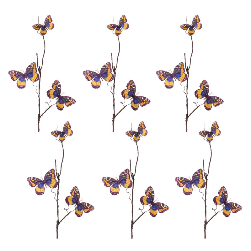 Brindille papillon, Mauve / jaune