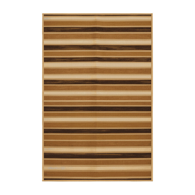  Washable Maple Cream Striped Area Rug, Rectangulaire 2 pi x 3 pi