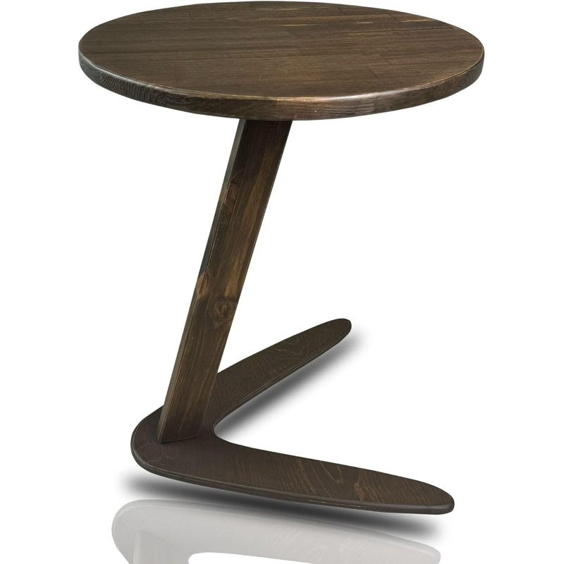 C-shaped coffee table, side table, under-sofa table, TV tray, laptop table, small area table, dark walnut coffee table, living room furniture, portable coffee table, modern side table