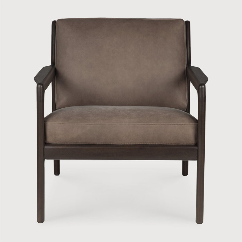Jack Slipcovered Chair, Terra NuBuck Leather