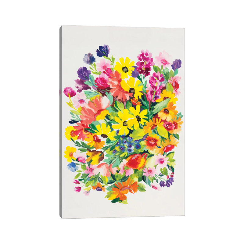 Snapdragons & Zinnias by Kim Parker - Wrapped Canvas Painting, 101.6 cm H x 66.04 cm W x 1.91 cm D
