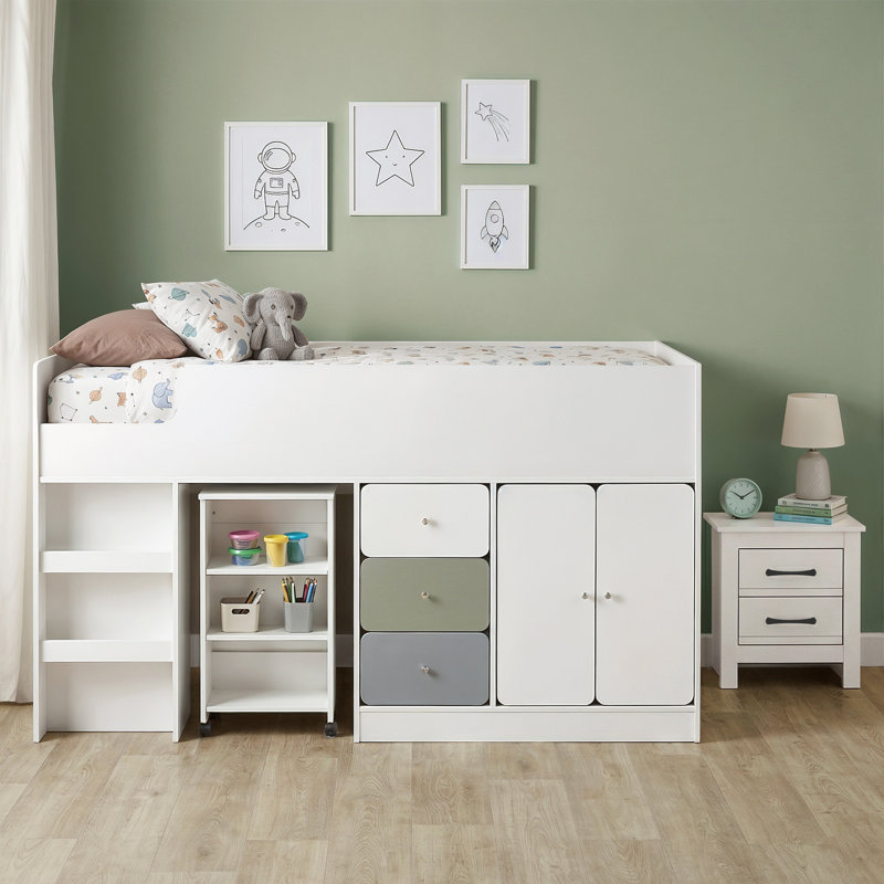 Liston Kids Midsleeper Bed With Matching Bedside Table Bedroom Set   