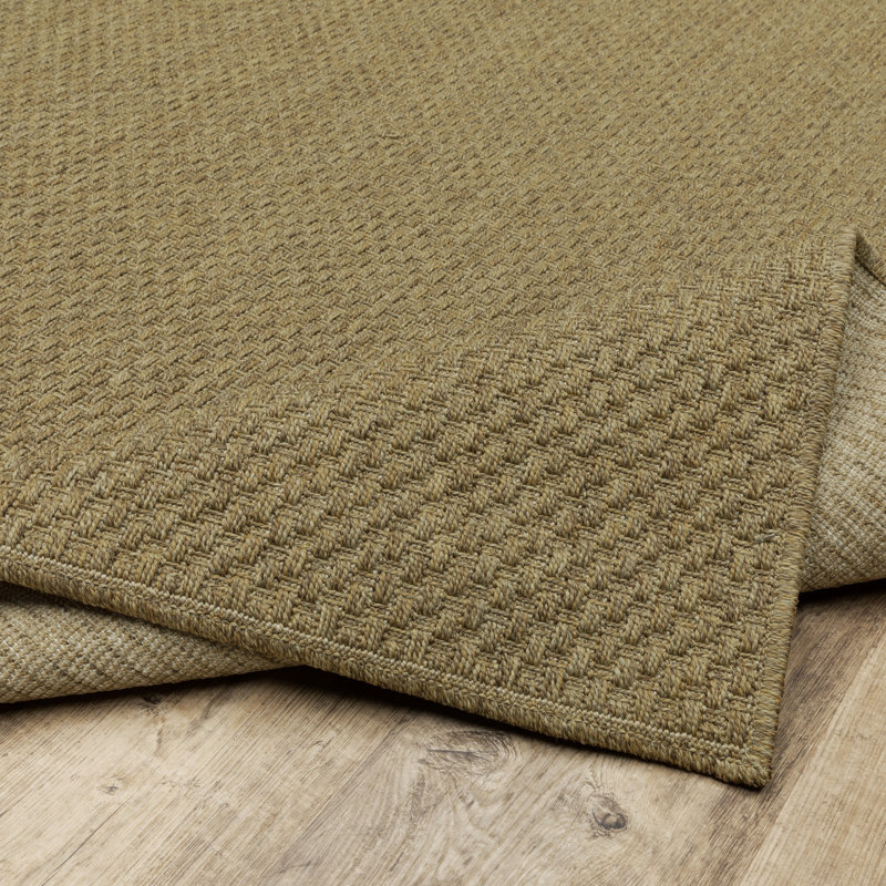 Tapis brun clair et brun pâle pour l'intérieur et l'extérieur Wilkerson, Rectangle 7 pi 10 po x 10 pi 10 po