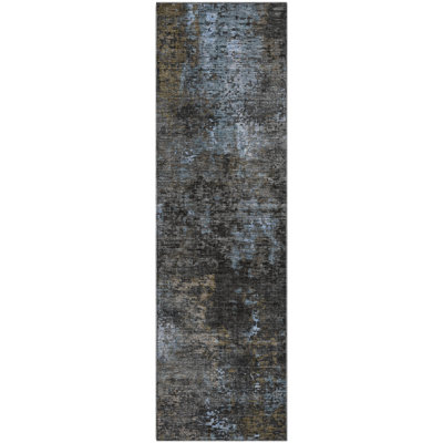 Premium Machine Washable Prisco Graphite Rug