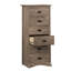 Commode à 6 tiroirs de 52,75 po de hauteur, commode, rangement pour chambre à coucher, salon, bureau Wahhaj, l 19 po x l 23,25 po x H 52,75 po, gris-40547641