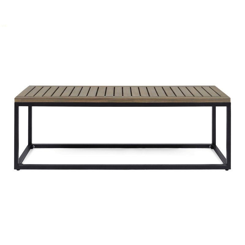 JECO INDUSTRIAL WOOD AND METAL BENCH, Gray