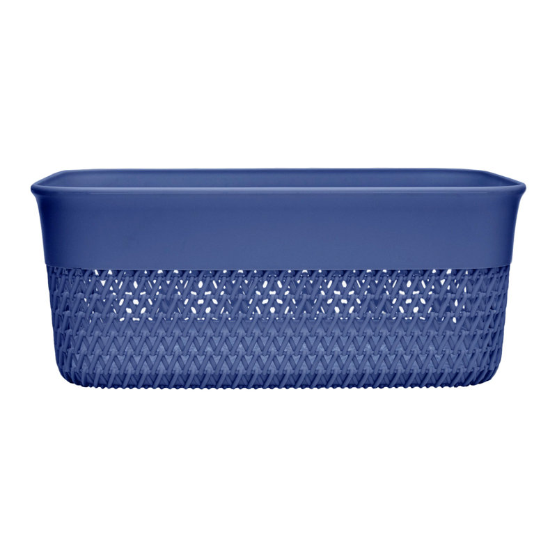 Life Story Plastic Basket, 6.5" H x 14" W x 10" D, 6, Blue