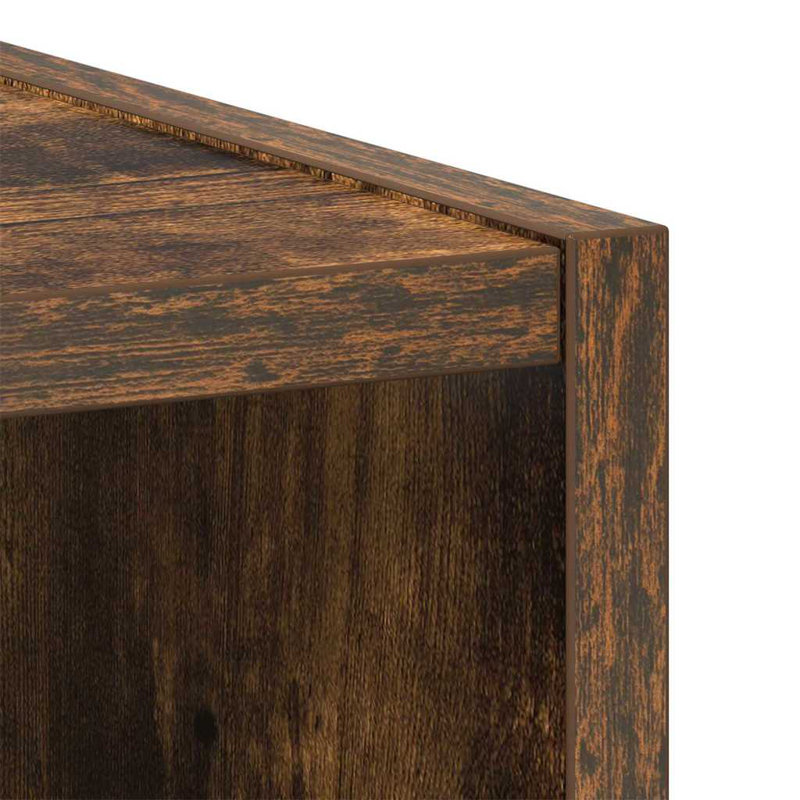 Vidaxl Hanging Cabinet With Storage Riga Black Oak 30 X 29.5 X 40 Cm, 40cm H x 40cm W x 29.5cm D, Smoked Oak