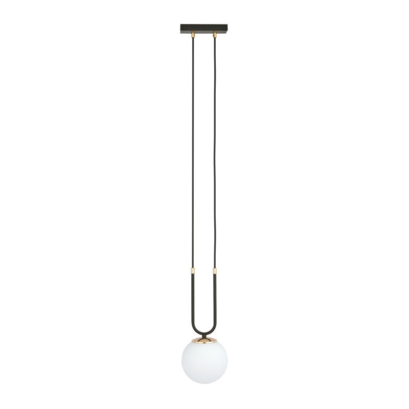 Trinton 1 - Light Black Kitchen Island Pendant, Black, White
