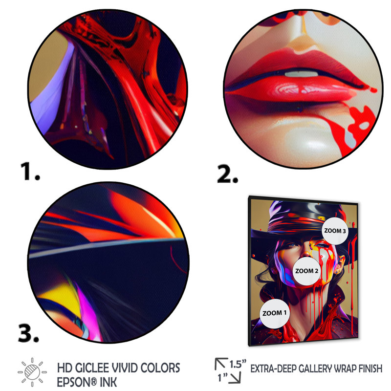 «Femelle Criminel Mastermind VII», impression sur toile, H 40 po x l 30 po x P 1,5 po, Cadre photo noir