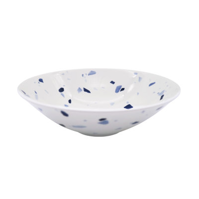 Terrazzo Azzurro Bone China Serving Bowl