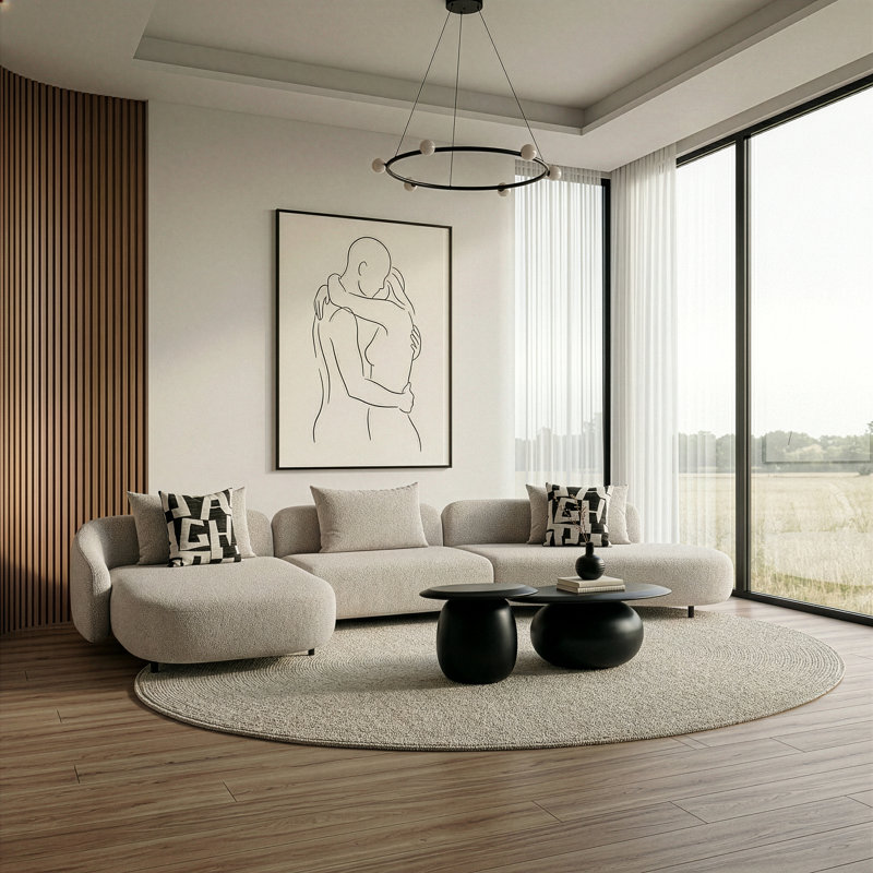 Marge - Canapé modulaire beige contemporain