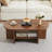 43.31'' Oval Shaped Coffee Table With Storage-1141367971