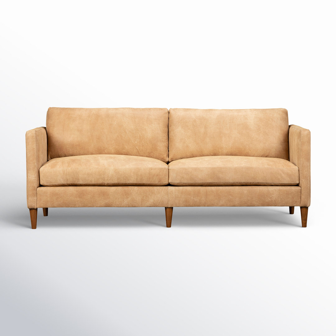 Clifford 87" Genuine Leather Custom Sofa AllModern Leather 