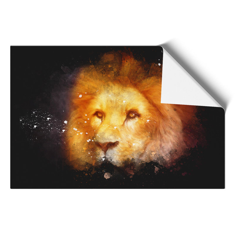 Lion Paint Splash - Frameless Print, 42cm H x 59cm W x 0.1cm D