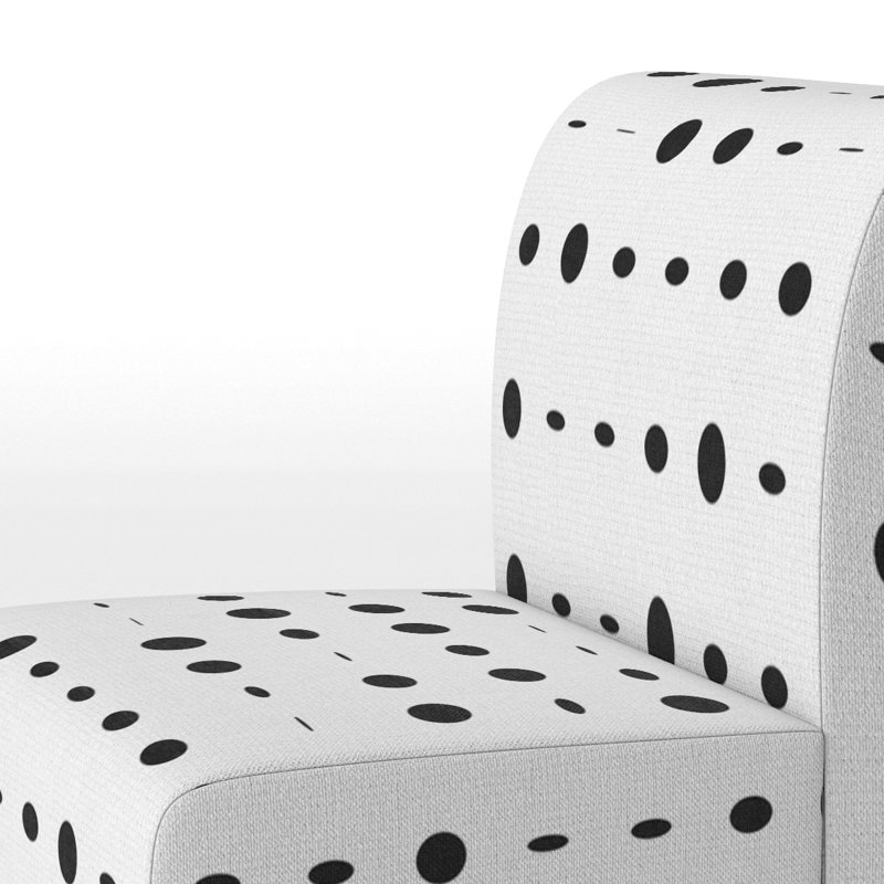 Fauteuil de chambre rembourré Black Dot Dots
