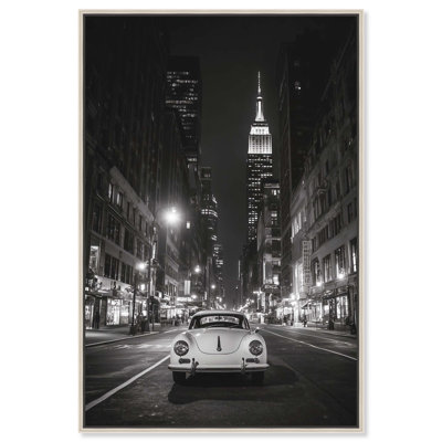 Good Old New York Canvas Print Travel Wall Decor by Art Remedy, Silver Frame, 10 x 15
