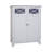 Freestanding Floor Accent Cabinet with Glass Doors and Cross Molding – Dual-Shelf Storage for Bathrooms