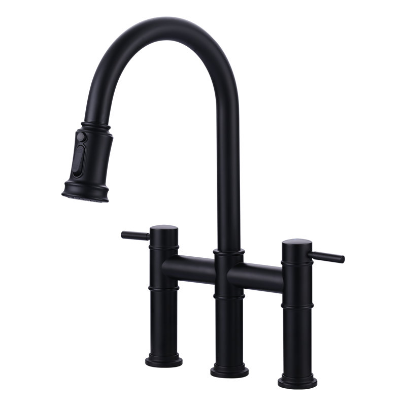 Aleasha Pull Out Kitchen Faucet, Matte Black