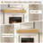 Fireplace Mantel,48" Wood Floating Fireplace Shelves,Wall Mounted Wooden Display Shelving,Handcrafted Wood Brack,Natural Mantels Over Fireplace,48" X 8" X 5"-Clear Varnished Natural Wood-121418357-121418356