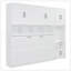 Lit escamotable simple avec placard et tiroirs