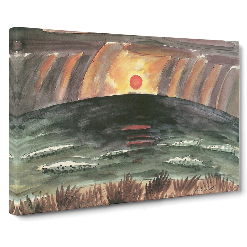 Sunset by Walter Gramatte - Wrapped Canvas Painting, 35cm H x 50cm W x 3cm D