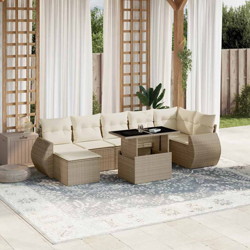 Vidaxl Garden Sofa Set Beige