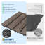 Carreaux de terrasse à emboîtement 12 x 12 po, composite imperméable, balcon extérieur, café, 48 pièces