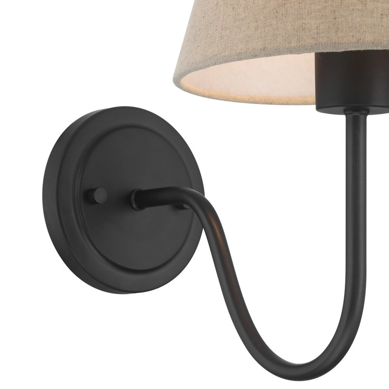 Beacon Brass Armed Wall Sconce, Black