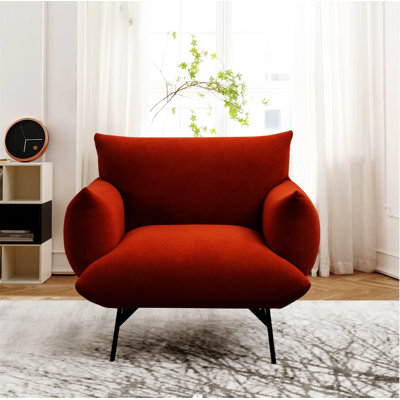 Fauteuil d'appoint rembourré simple surdimensionné Living