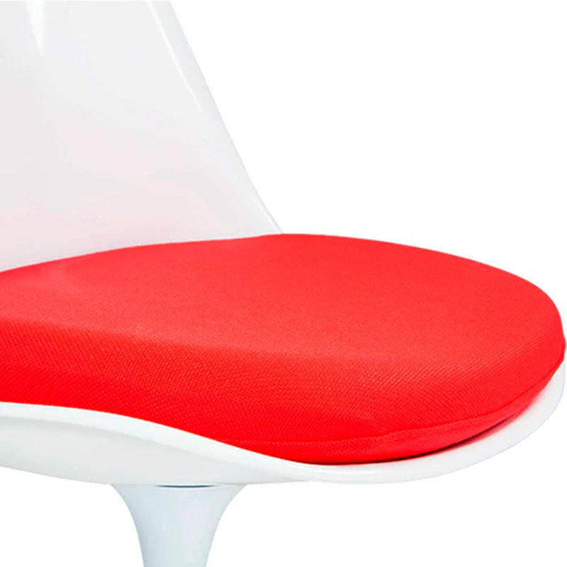Chaise d'appoint pivotante tulipe Modholic, Rouge, 1