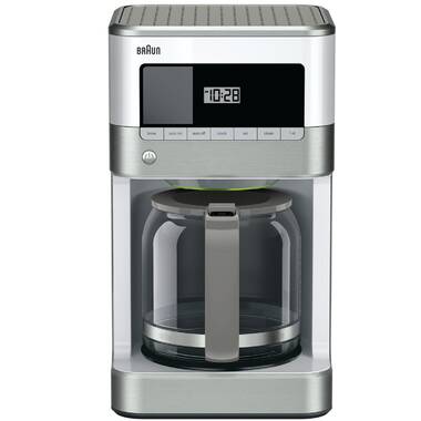 Mr. Coffee 31160393 Easy Measure 12 Cup Programmable Digital Coffee Maker  Machine with Built In Water Filtration and Measuring Scoop, Silver