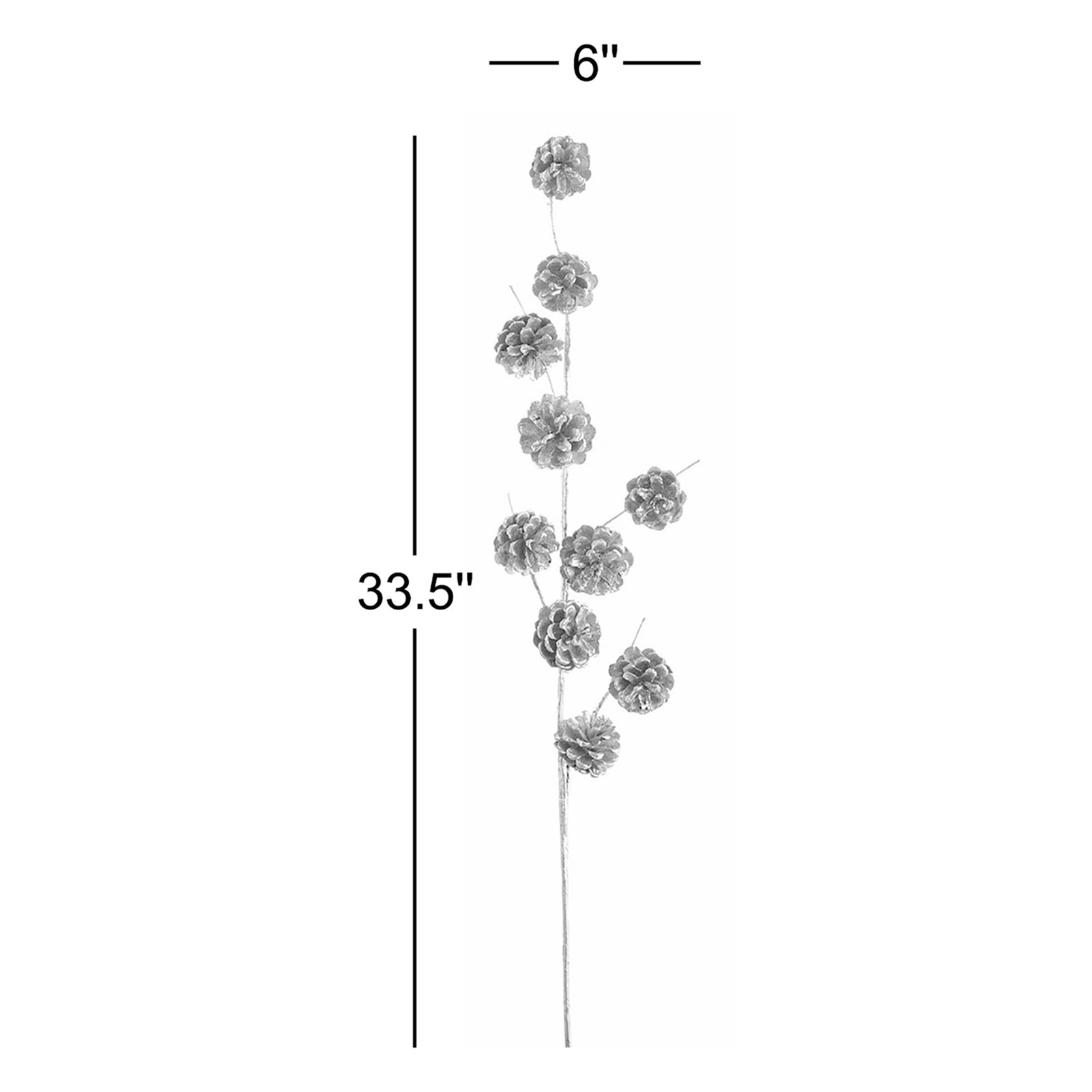 Faux Pinecone Stems