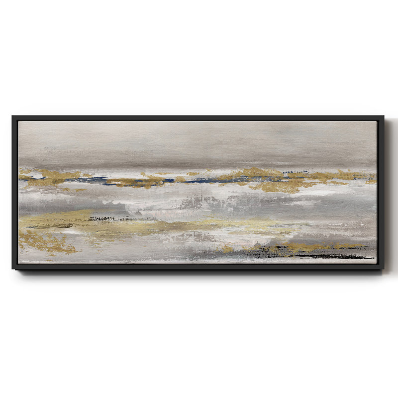 Toile encadrée, brouillard doré, H 24 po x l 60 po