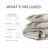 Neutral Stripe Textured 3-piece Bedding Sets, Polyester Comforter With Shams, Full/queen