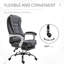 Fauteuil de direction avec repose-pieds, fauteuil d'ordinateur en tissu de lin